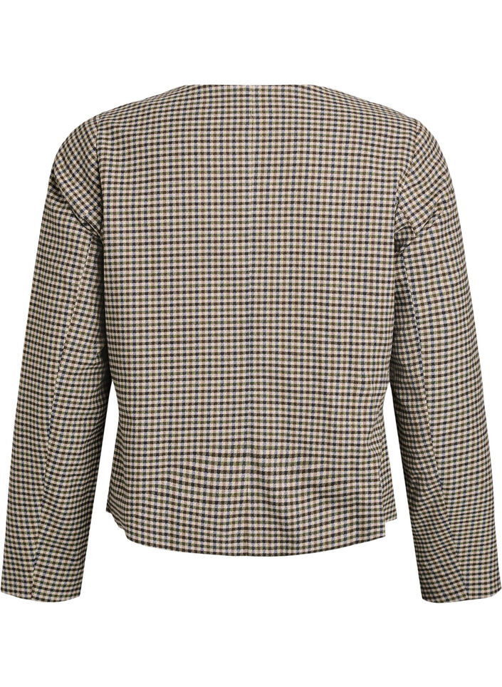 Kort jakke med gullfargede knapper, Brun, Packshot