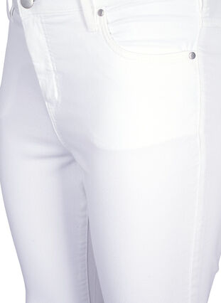 Zizzi Super slim Amy jeans med høyt liv, Hvit, Packshot image number 2