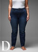 Slim fit jeans med vanlig midje, Dark Blue, Model image number 8