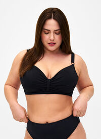 Bikini bøyle BH med drapering, Black, Model