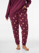 Pyjamasbukser med trykk, R&oslash;d, Model image number 0