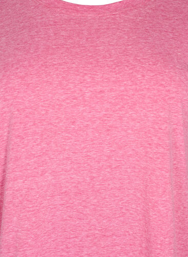 Melert T-skjorte med korte ermer, Beetroot Purple Mél, Packshot image number 2