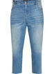 7/8-lengde jeans med rå kanter og høyt liv, Blå, Packshot image number 0