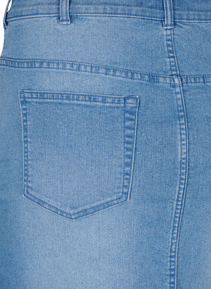Tettsittende skj&oslash;rt i denim, Bl&aring;, Packshot image number 3