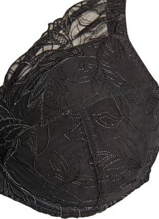 Zizzi Polstret blonder BH med bøyle, Svart, Packshot image number 2