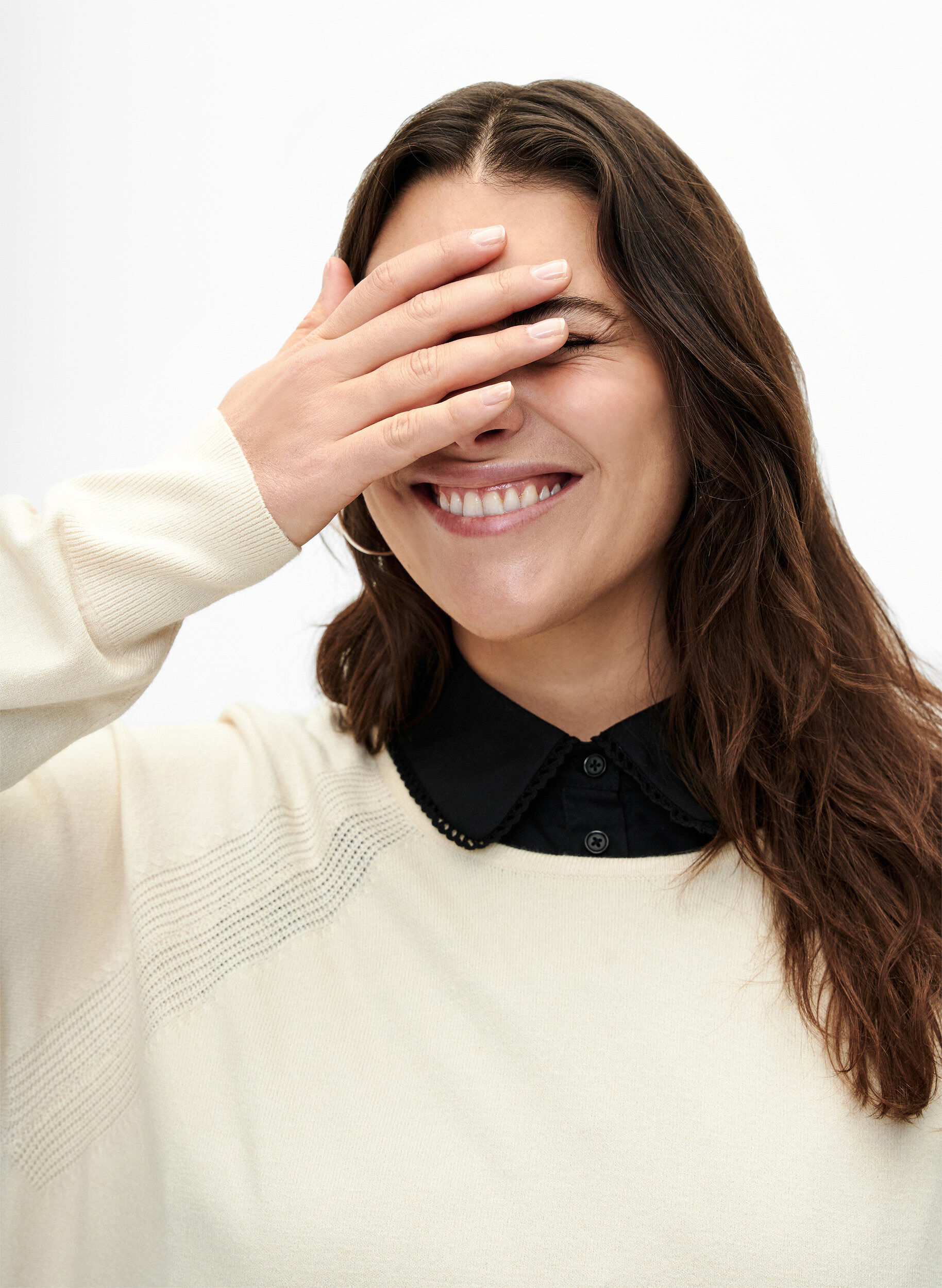 Zizzi Krage med blondeb&aring;nd, Black, Model image number 1