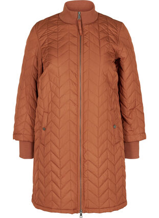 Lett jakke med quiltet mønster og lommer, Sequoia, Packshot image number 0