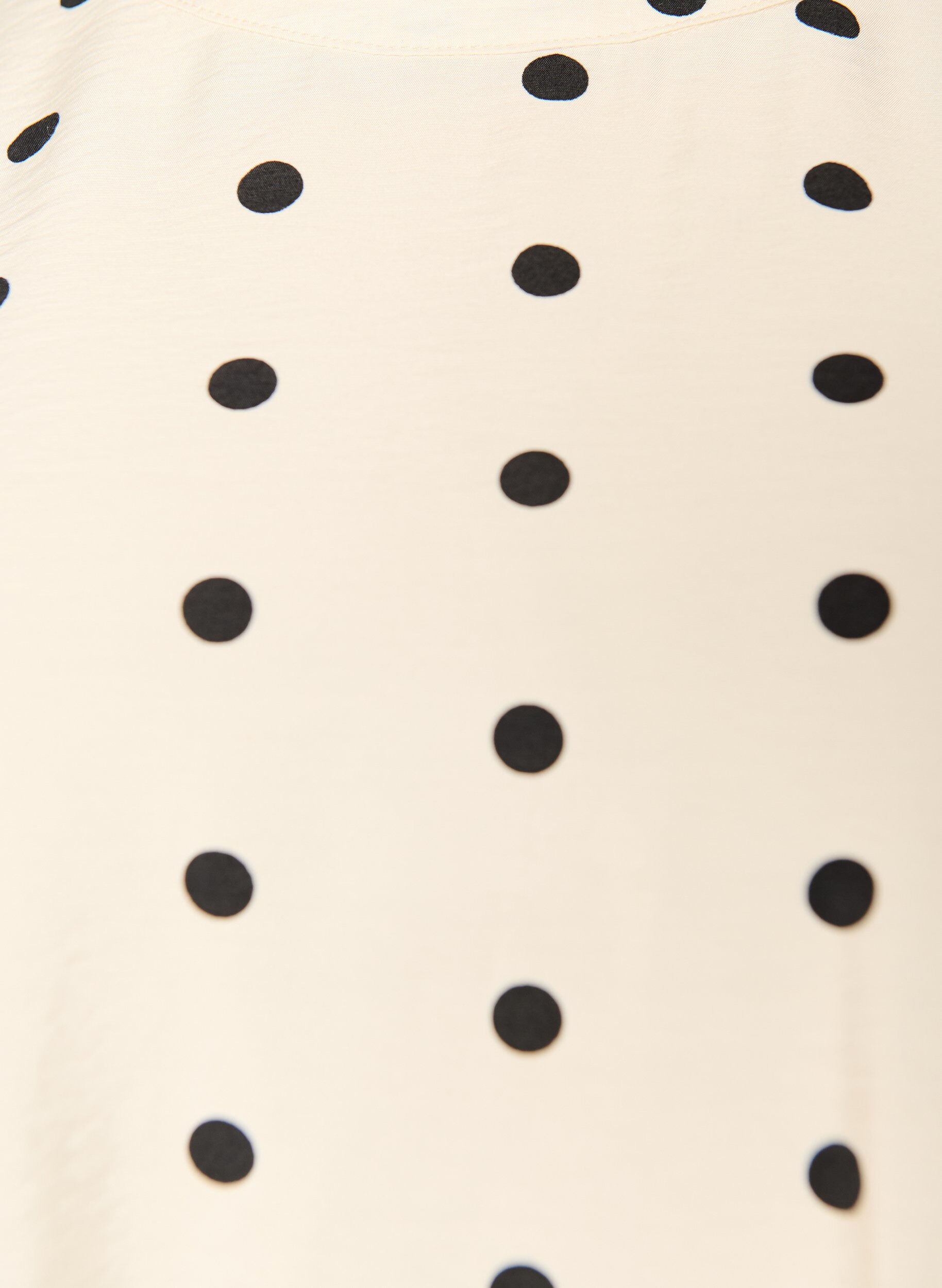 ZizziViskose bluse med flekker og 1/2 ermer, Vanilje, Packshot image number 2