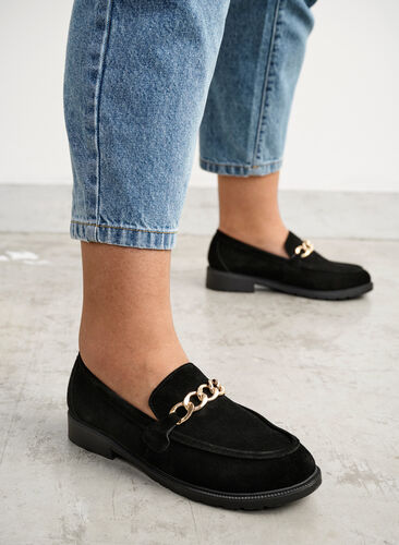 Wide fit loafers, Black, Image image number 1