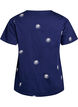 T-skjorte i &oslash;kologisk bomull med broderte motiv, Bl&aring;, Packshot image number 1