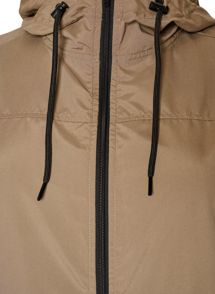 Lett parkas med hette, Brun, Packshot image number 2