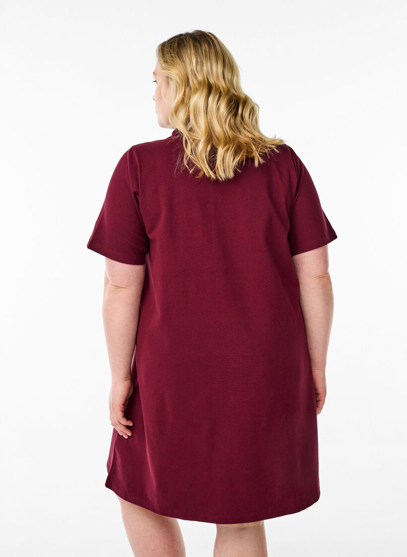 Kort A-formet polokjole, Mørk Bordeaux, Model image number 2