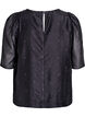 Festbluse i organza-uttrykk med prikker, Svart, Packshot image number 1