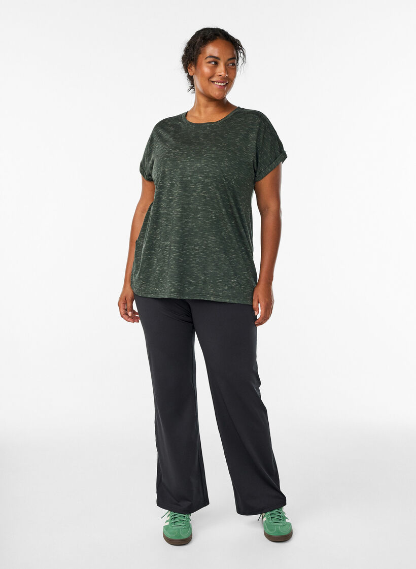 L&oslash;s trenings-T-skjorte med korte ermer, Gr&oslash;nn, Model image number 1