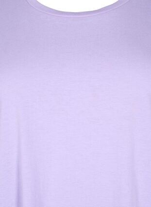 Kortermet T-skjorte i bomullsblanding, Lavender, Packshot image number 2