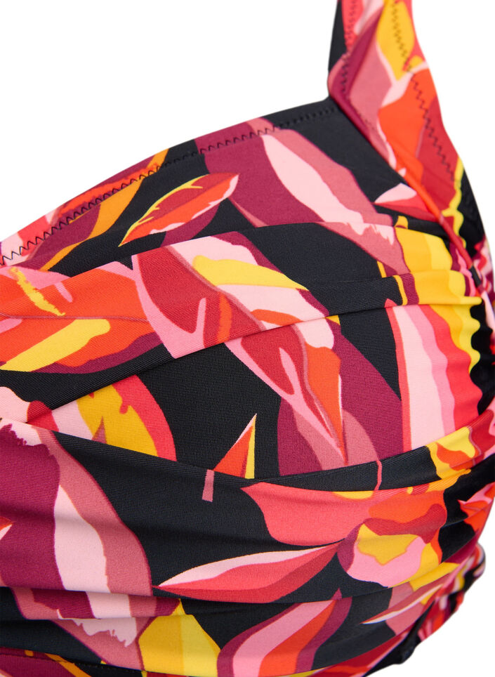 Polstret bikinioverdel med trykk, Small Leaf Expl. AOP, Packshot