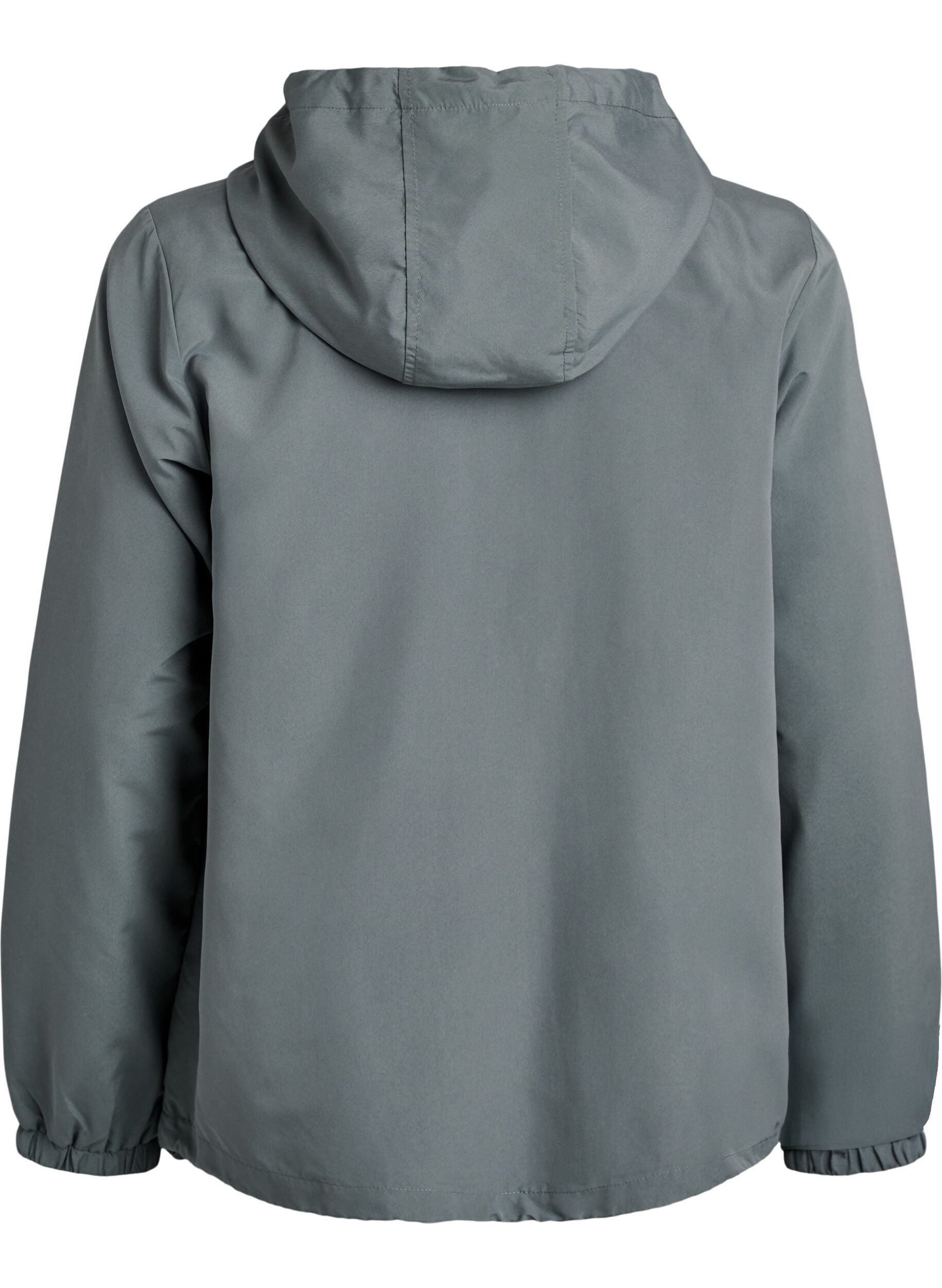 Zizzi Lett jakke med hette og glidel&aring;s, Gr&oslash;nn, Packshot image number 1