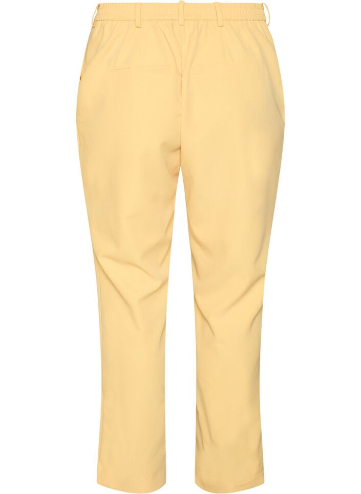 Bukser med lommer og Straight fit ben, Gul, Packshot image number 1