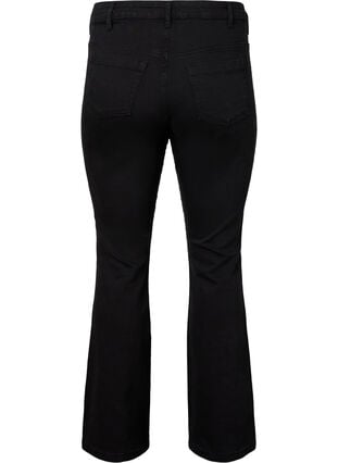 Zizzi Ellen bootcut jeans med høyt liv, Svart, Packshot image number 1