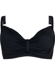 Bikinioverdel med spiler og drapering, Black