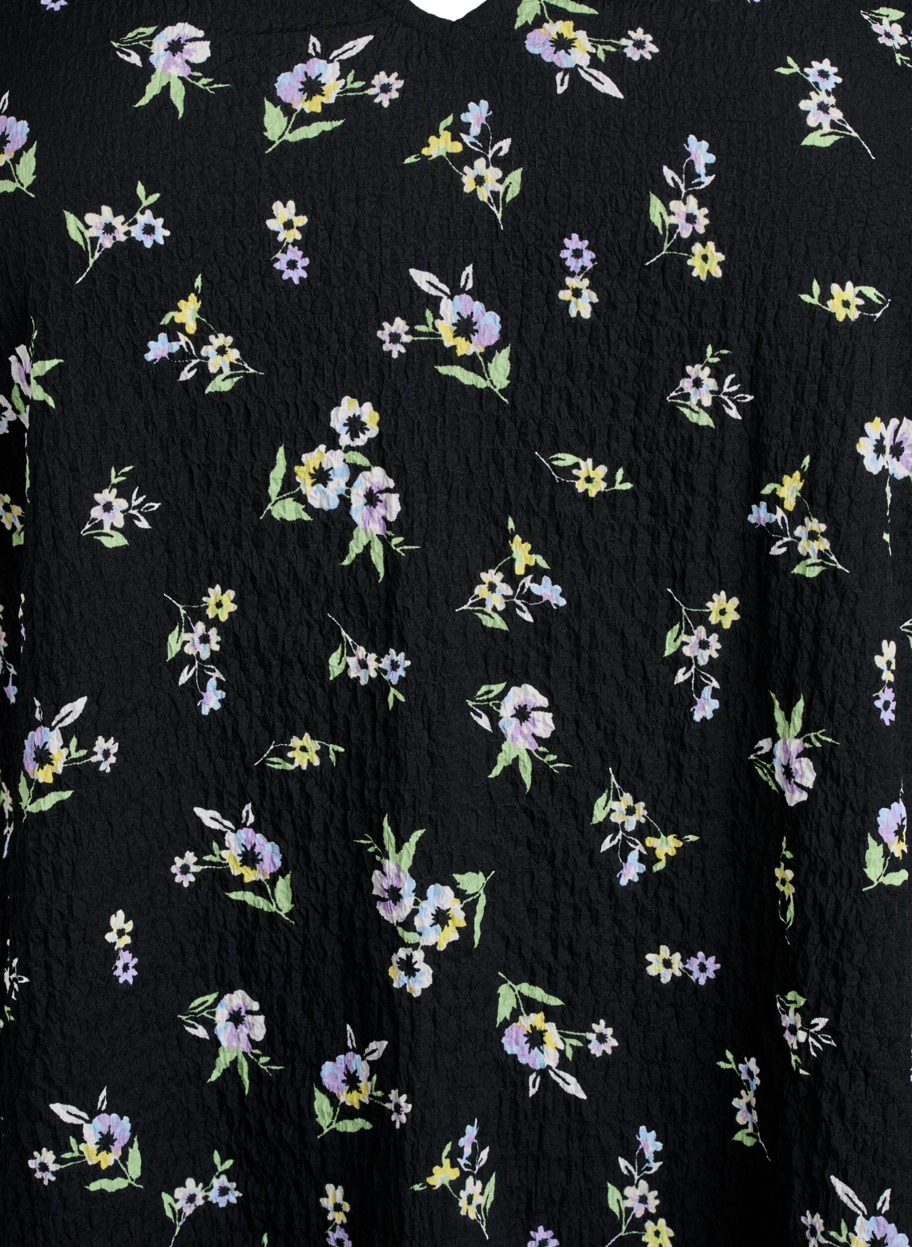 Zizzi FLASH - Kortermet kjole med V-utringning, Svart, Packshot image number 2