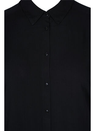 Lang viskose skjorte med 2/4-ermer, Black, Packshot image number 2