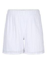 Shorts med strukturmønster, Bright White