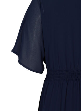 Lang kjole med smock og korte ermer, Night Sky, Packshot image number 2