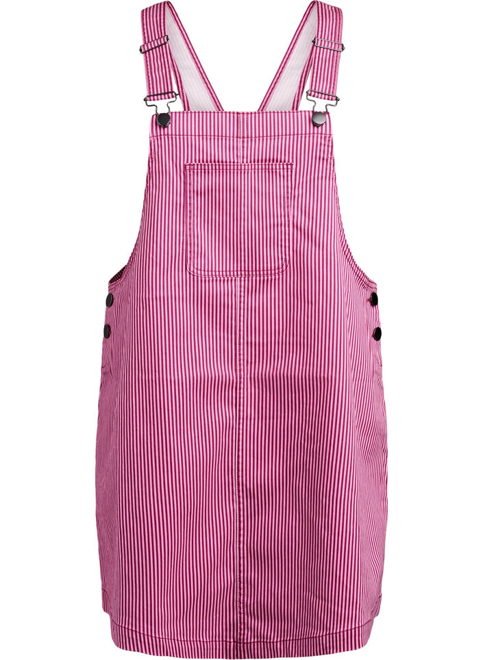 Kort stripete snekkerkjole, Red Stripe, Packshot image number 0