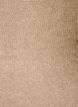 Melert strikkebluse med rund hals, Beige, Packshot image number 2