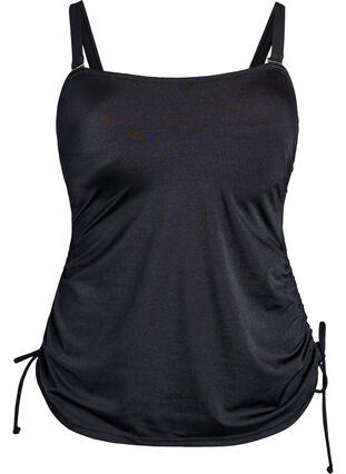 Zizzi Tankini med avtagbare skåler og justerbare sider, Svart, Packshot image number 0