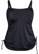 Tankini med avtagbare skåler og justerbare sider, Svart, Packshot image number 0