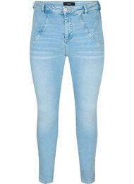 Amy jeans med høyt liv og super slim fit, Light blue