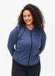 Treningsbluse med glidelås, Mood Indigo, Model image number 0