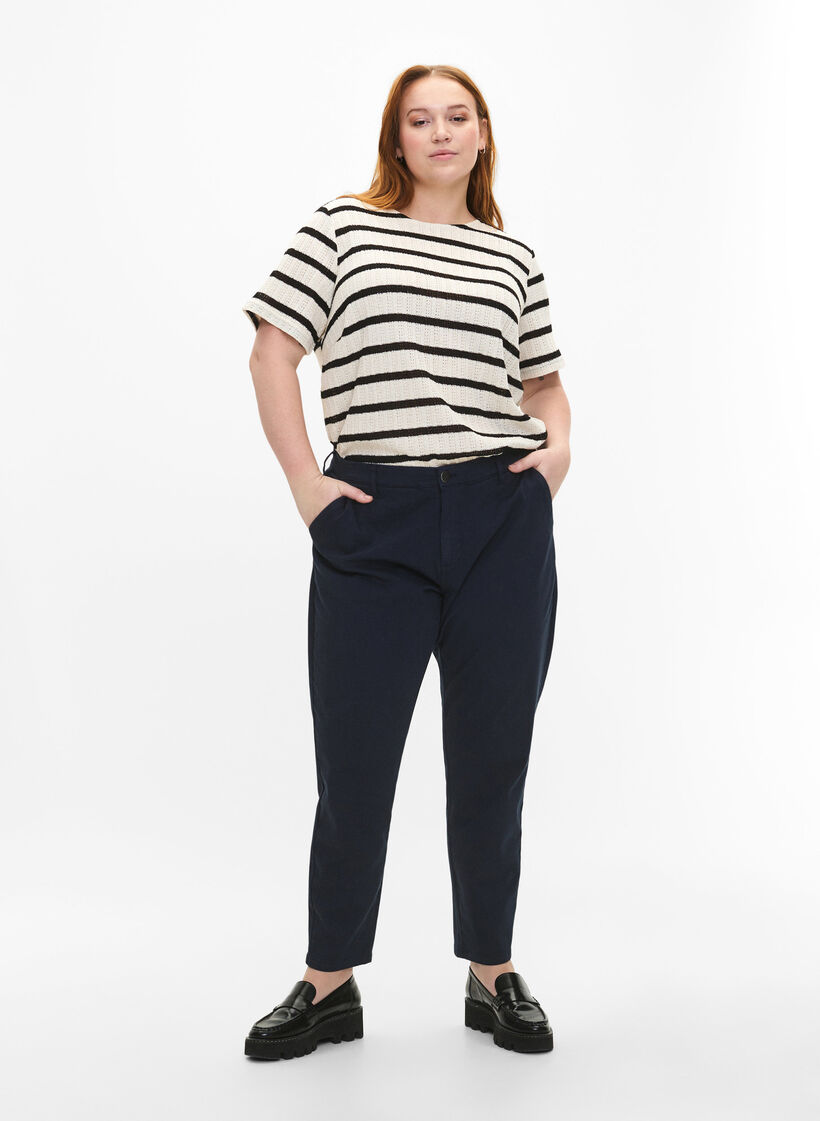 Chinos i bomull, Navy Blazer, Model image number 0