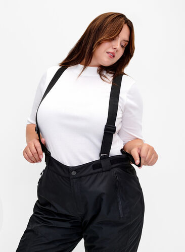 Skibukser med seler, Black, Model image number 2