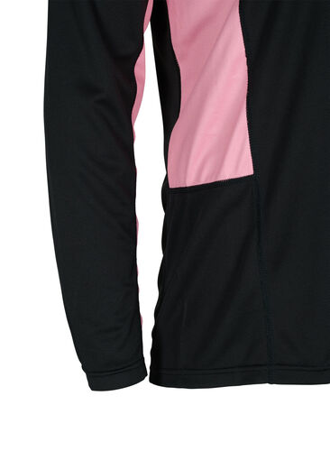 Undertrøye med kontraststripe, Black w. Sea Pink, Packshot image number 3