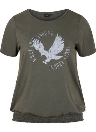 T-skjorte i økologisk bomull med smock, Ivy Acid Eagle AS S, Packshot image number 0