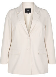 Klassisk blazer med knappelukking, Beige