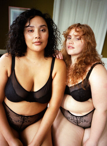 Zizzi Blonde-BH med mesh, Black, Image image number 0