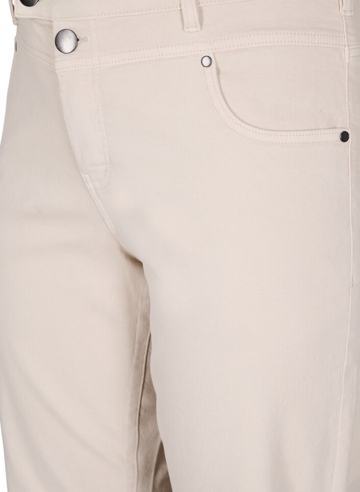 Gemma jeans med høy midje, Beige, Packshot image number 2
