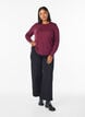 FLASH – strikket bluse med rund hals, Rød, Model image number 1