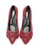Glitterpumps med sl&oslash;yfe, R&oslash;d, Packshot image number 2