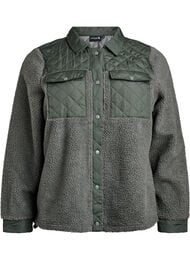 Fleecejakke med quiltede detaljer, Urban Chic