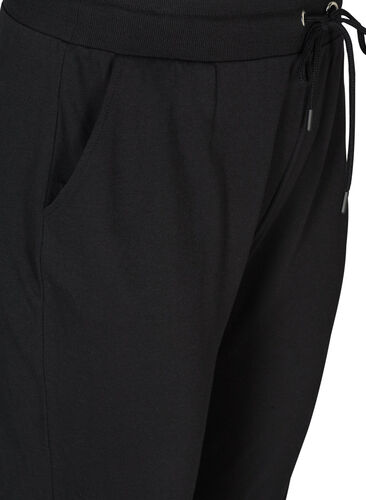 Løse treningsbukser med lommer, Black, Packshot image number 2