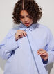 Loose fit skjorte med knytebelte, Bl&aring;, Model image number 3