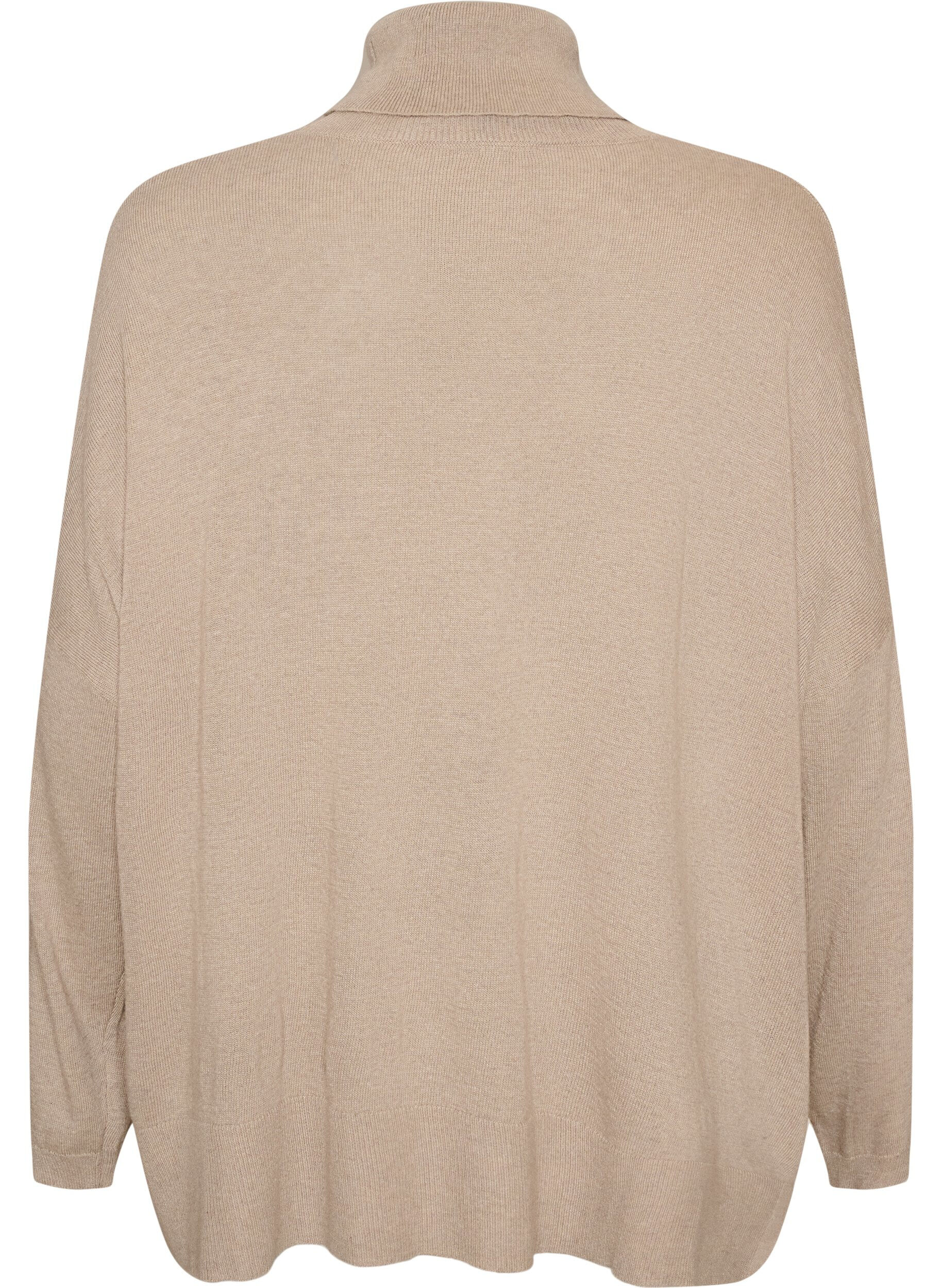 ZizziPoologenser med l&oslash;s passform, Beige, Packshot image number 1