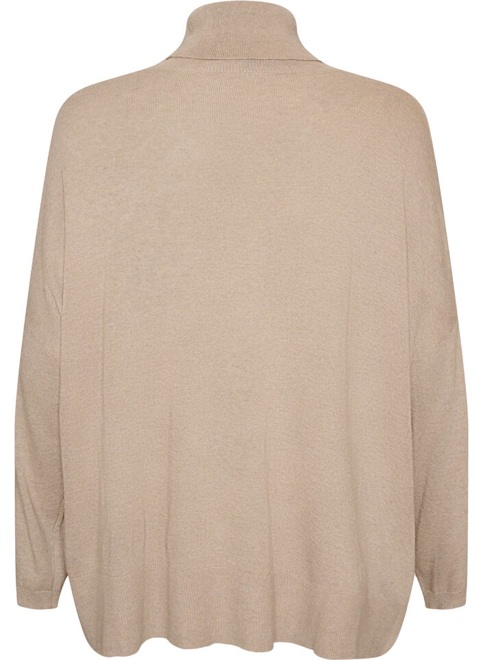 Poologenser med l&oslash;s passform, Beige, Packshot image number 1