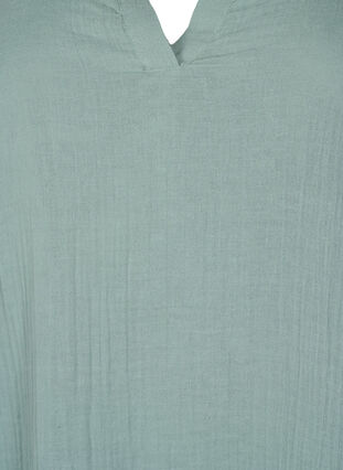 Kortermet kjole i 100 % bomull, Chinois Green, Packshot image number 2