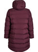 Pufferjakke med hette og lommer, Mørk Bordeaux, Packshot image number 1